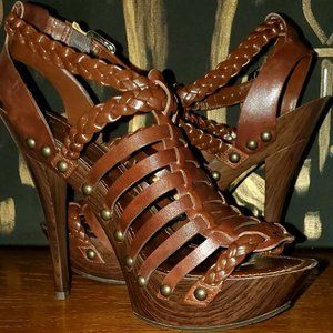 Jessica Simpson, Brown, Brown Cedar Wood, Size 8,